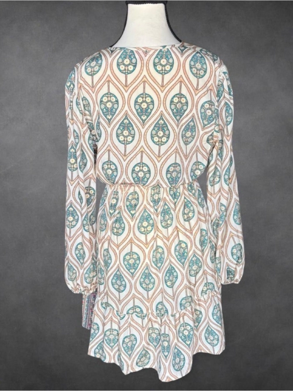 Cienna Silk Blend Boho Tie Waist Dress - Small - Picture 4 of 9